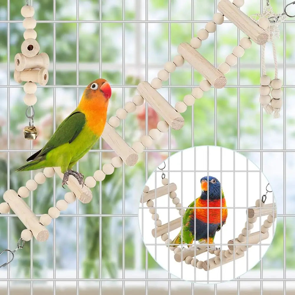 Bird Parrot Swing Toys, Budgerigar, Parakeet, Conure, Cockatiel, Mynah, Love Birds, Finches and Other Small to Medium Birds