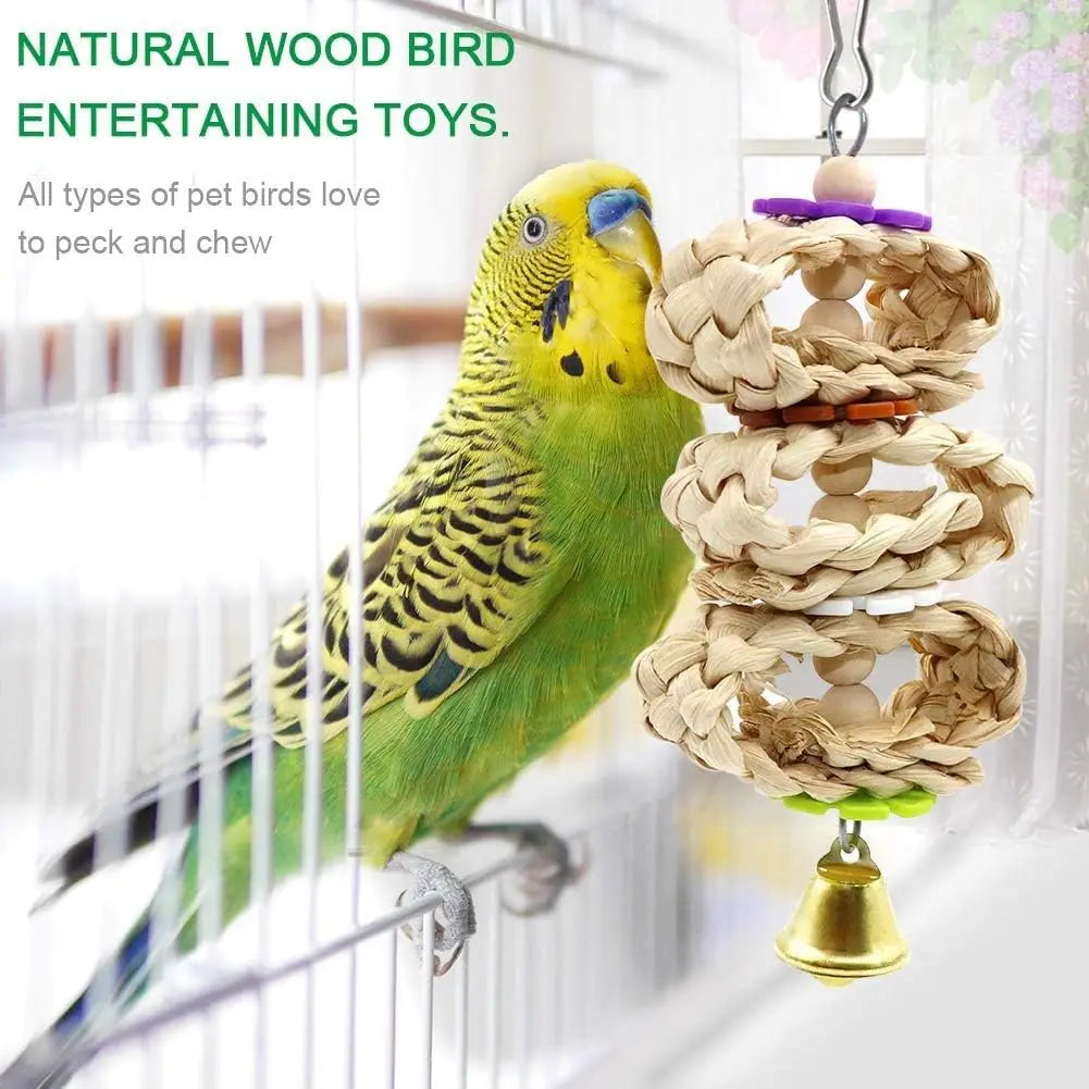 Bird Parrot Swing Toys, Budgerigar, Parakeet, Conure, Cockatiel, Mynah, Love Birds, Finches and Other Small to Medium Birds